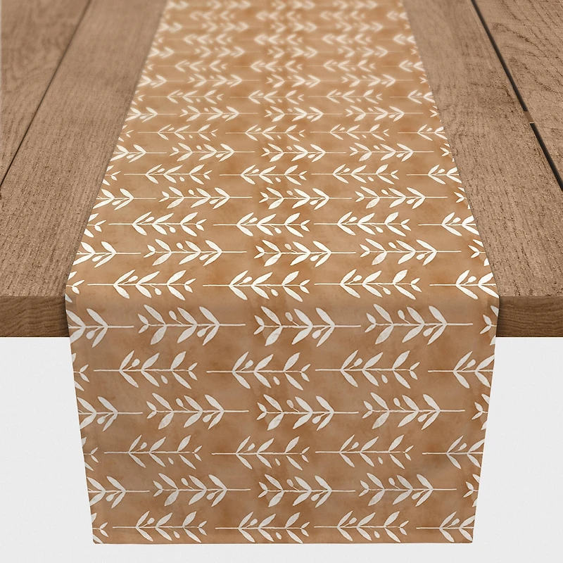 Leaves on Copper Outdoor Table Runner