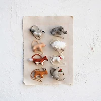 Hello Honey® 8 Pack 2" Animal Wool Felt Ornaments