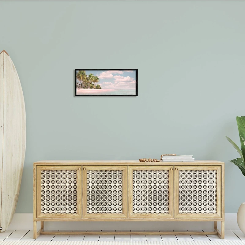 Stupell Industries Clear Water Tropical Beach Coast Sun Bleached Photography Framed Wall Art