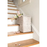 Hello Honey® 16" Woven & Whitewashed Rope Stair Basket with Handles