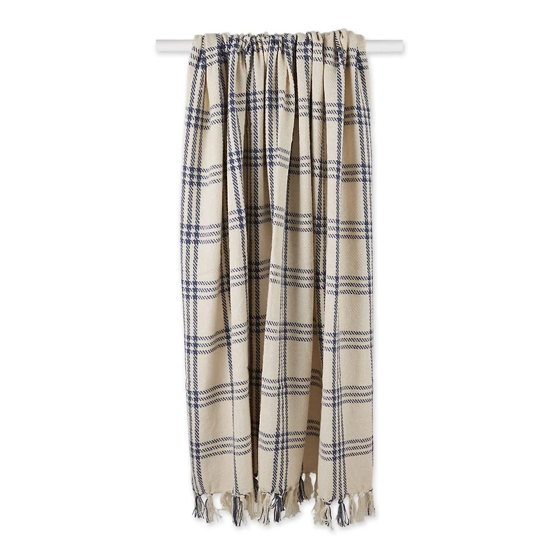 DII® French Blue Modern Farmhouse Plaid Throw