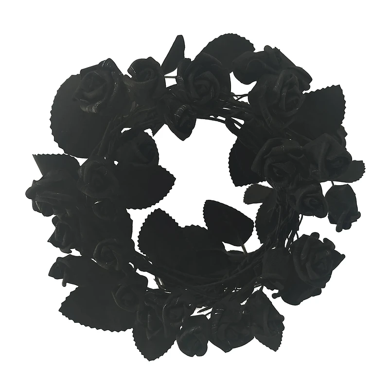 5ft. Black & White Rose Coiled Garland by Ashland®