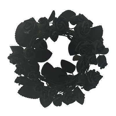 5ft. Black & White Rose Coiled Garland by Ashland®