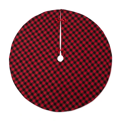 DII® Red & Black Buffalo Check Holiday Tree Skirt 