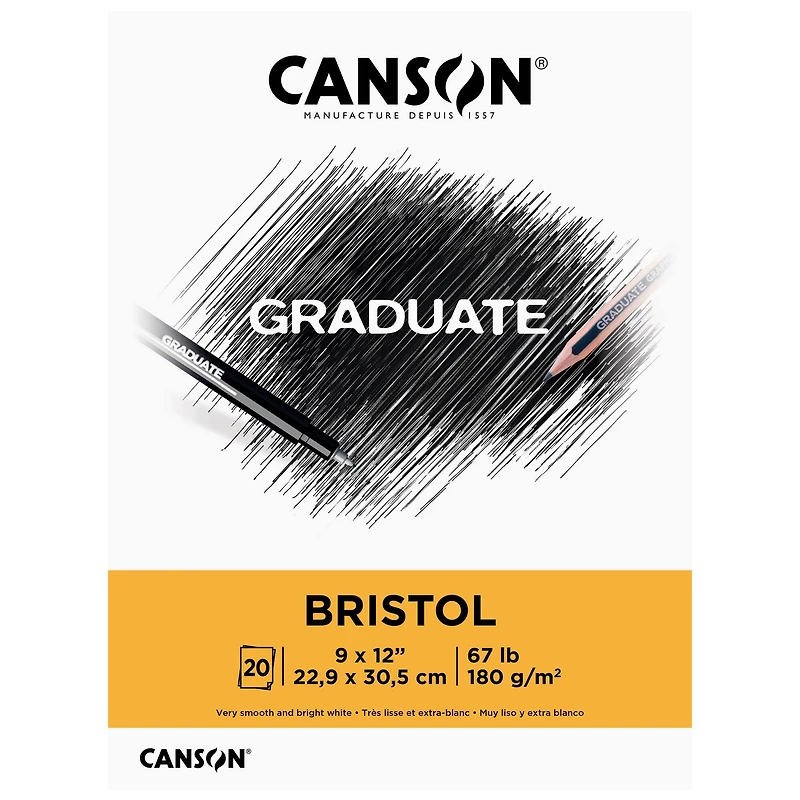 Canson® Graduate Foldover Bristol Pad, 9" x 12"