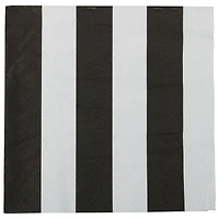 JAM Paper Black Stripe Medium Lunch Napkins, 16ct.