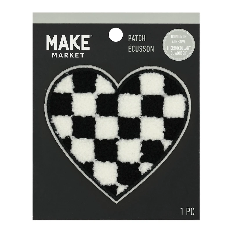 Checker Heart Iron On & Adhesive Patch by Make Market®