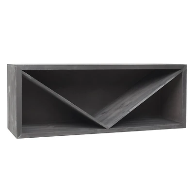 Black Wooden Wine Bottle Display Shelf