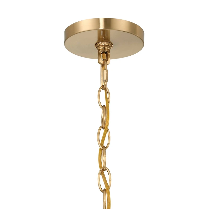 Hello Honey® Constance Brushed Gold Tapered Metal 4-Light Candelabra Chandelier Style Ceiling Light