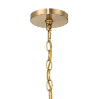 Hello Honey® Constance Brushed Gold Tapered Metal 4-Light Candelabra Chandelier Style Ceiling Light
