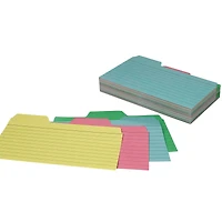 Find It Trading 3" x 5" Assorted Colors Tabbed Index Cards, 48ct.