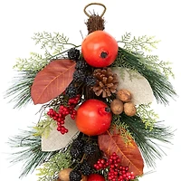 2.5ft. Autumn Harvest Mixed Berry & Pine Needle Teardrop Swag