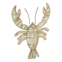 Hello Honey 17.75" Coastal Catch Natural Seagrass Lobster Wall Décor