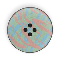 Dritz® 30mm Multicolor Print Recycled Leather Round Button