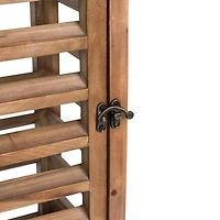 Modern Farmhouse Wooden Shutter Lantern Set