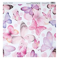 12" x 12" Double-Sided Pink Butterfly Cardstock Paper by Recollections™