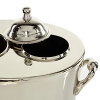 11" Silver Metal Traditional Wine Holder Cooler