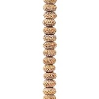 Amber Studded Metal & Resin Rondel Beads, 8mm by Bead Landing™