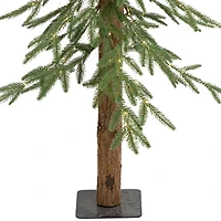 4ft. Pre-Lit Alpine Artificial Christmas Tree, Clear LED Lights