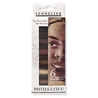 Sennelier Portrait Dark Tones Extra-Soft Half-Pastel Set, 6ct.
