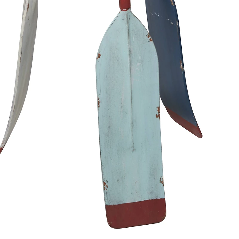 69" Oar Coastal Metal Coat Rack