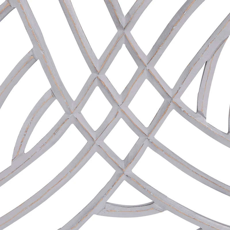 24" Gray Wood Eclectic Abstract Wall Décor Set