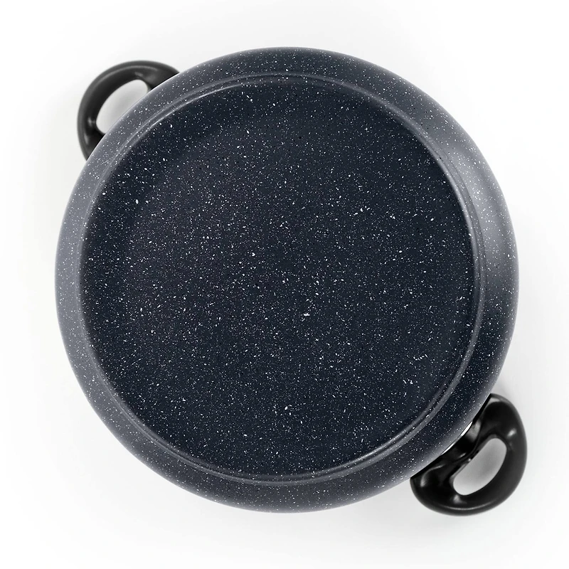 Gibson Home® Leighton 3-Piece 8.5qt. Black Nonstick Steel Pasta Pot with Steamer