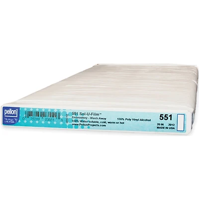 Pellon® Sol-U-Film™ Clear Wash Away Embroidery Stabilizer, 20'' x 25yd.