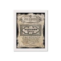 Witches Brew Label 5 16" x 20" White Framed Print Under Plexiglass