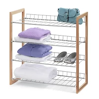 Honey Can Do Wood & Metal Storage Shelf