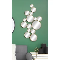 CosmoLiving By Cosmopolitan Gold Contemporary Metal Wall Mirror