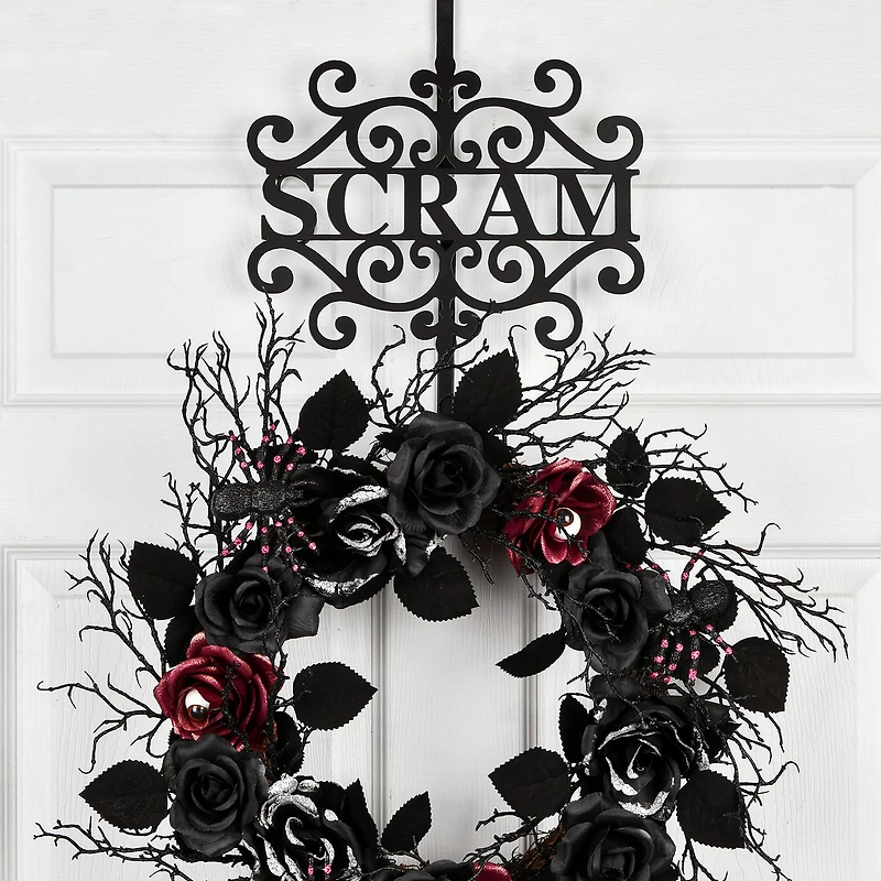 16" Halloween Scram Wreath Hanger