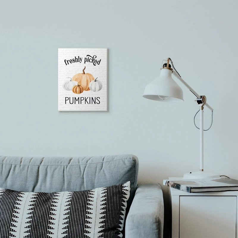 Stupell Industries Freshly Picked Pumpkins Wall Plaque