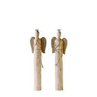 Hello Honey® 24.25" Mango Wood Angel Set
