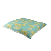 Green Tropical Lemons Throw Pillow