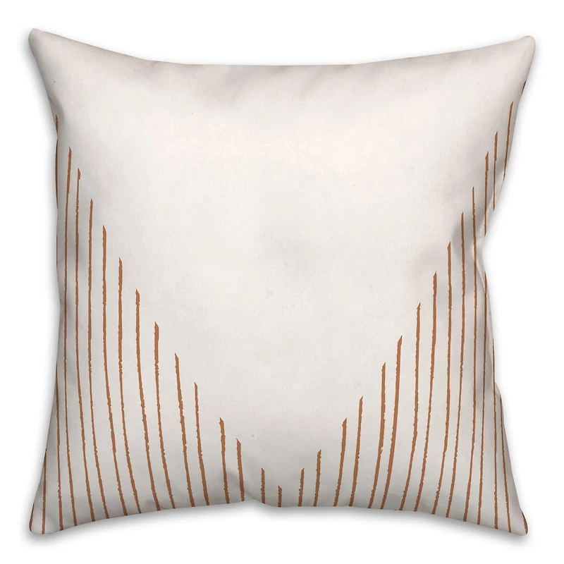 Angled Two Tone Lines 18" x 18" Throw Pillow