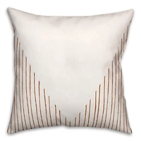 Angled Two Tone Lines 18" x 18" Throw Pillow