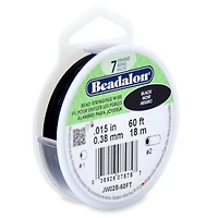 12 Pack: Beadalon® 0.015" Black 7 Strand Bead Stringing Wire, 60ft.