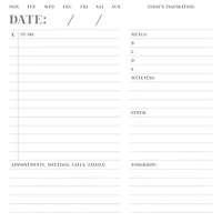 TF Publishing Undated Basic Daily Planning Desktop Note Block