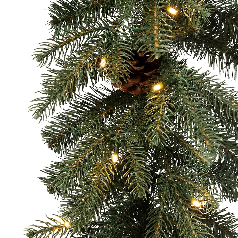 Glitzhome® 9ft. LED Greenery Pinecone Christmas Garlands, 2ct.