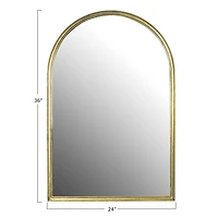 Hello Honey® 36" Gold Arched Metal Wall Mirror