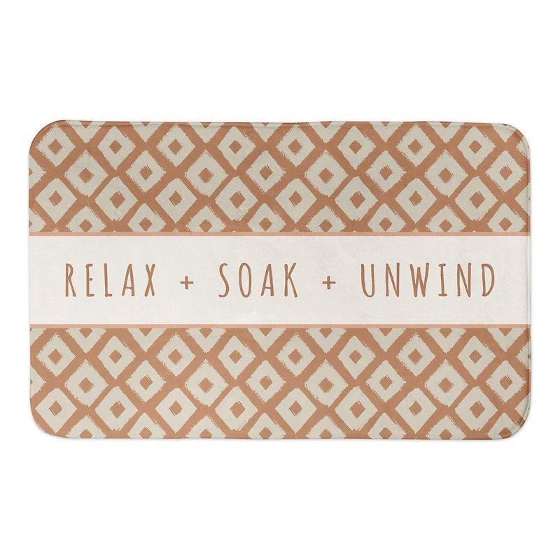 Relax Soak Unwind 34" x 21" Bath Mat