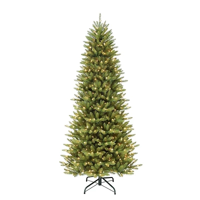 7.5ft. Pre-Lit Slim Fraser Fir Artificial Christmas Tree, Clear Lights