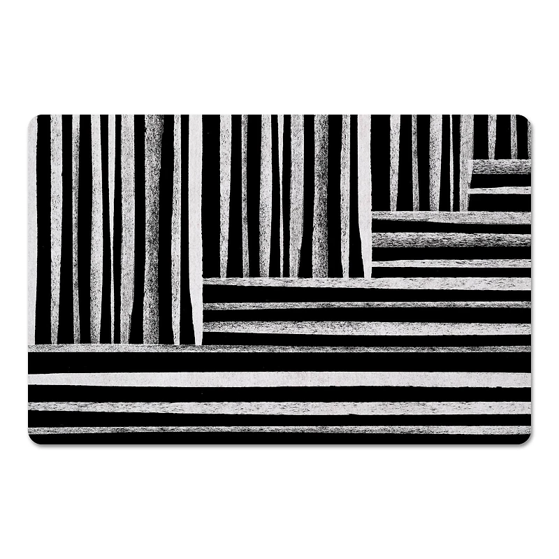 Distressed Lines Pattern 27" x 18" Floor Mat