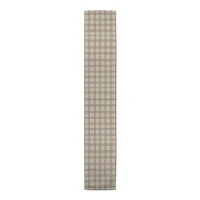 72" Brown Holiday Plaid Cotton Twill Runner