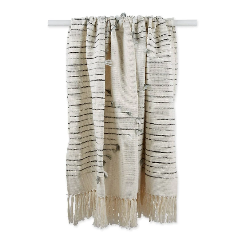 DII® Black & Gray Diamond Cut Throw