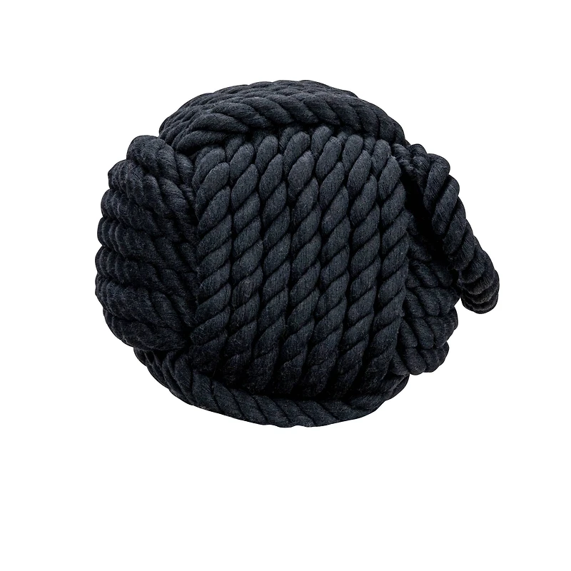 Hello Honey® 6" Black Nautical Rope Knot Decoration