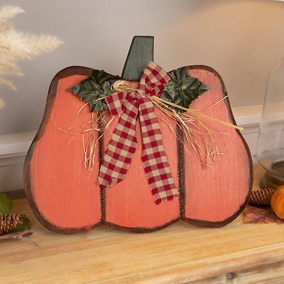 10" Green & Orange Fall Harvest Pumpkin
