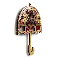Wonderland Crafts Red Umbrella Christmas Ornament Bead Embroidery Kit