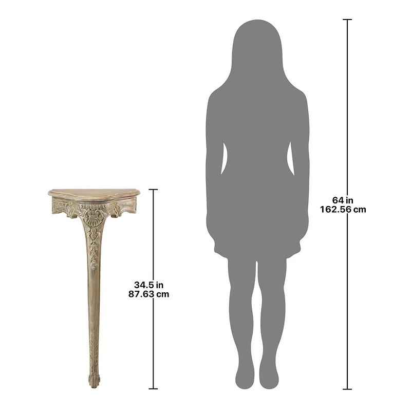 34.5" Petite Louis XV Style Console Table